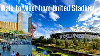 Walking Tour from London Stratford Station to West Ham United Stadium | 2023 | 4k