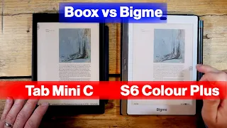 Bigme S6 Colour Plus vs Boox Tab Mini C