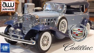 1932 Cadillac V16 Sport Phaeton 1/18 Scale Diecast Model Unboxing and Review by Auto World.