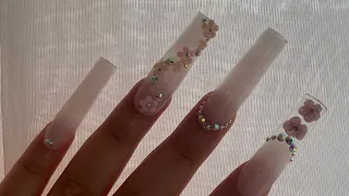 Spring Nails 🌸 | Lazy Girl Method / Femi Beauty Method | Beginner Nails | Polygel Nails