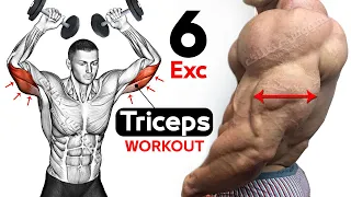 6 Best Exercise Grow Triceps 🔥 (Long Head - Lateral Head - Medial Head)