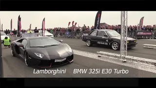 725HP BMW 325i E30 Turbo vs Lamborghini Aventador LP700 4 1