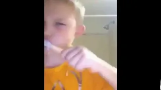 Kid Brushes His Teeth Really Hard Meme