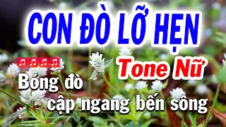 Karaokae Con đò Lỡ Hẹn Tone Nữ [ Mi thứ ] Karaoke Nhạc Sống Tuyết Nhi