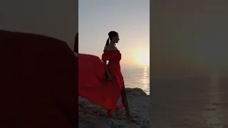 Crete🇬🇷 sunset with FlyingDress