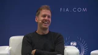 Vettel during the FIA Press Conference in Paris