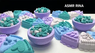 ASMR baking soda crunchy patterns