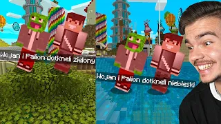 MINECRAFT, ale NIE MOŻEMY z WOJANEM DOTKNĄĆ NIEBIESKIEGO i ZIELONEGO KOLORU...