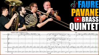 Fauré "Pavane." Brass Quintet - Fennell, Hughes, Helsel, Kelley. Play Along!