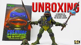 Unboxing Leonardo As Creature from the Black Lagoon Neca TMNT X Universal Monsters 4K