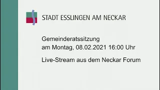 Öffentliche Gemeinderatssitzung vom 08. Februar 2021  im Neckar Forum