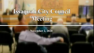 Issaquah City Council meeting - November 2, 2020