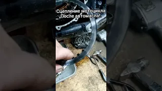 сцепление мото после автомасла..