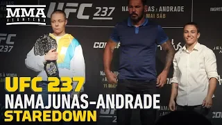 UFC 237: Rose Namajunas vs. Jessica Andrade Staredown - MMA Fighting