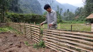 How To Make a Bamboo Fence To Prevent Duck, Pig | Building Farm Life - Bamboo Fence