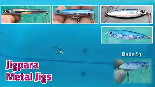 Jigpara Metal Jigs Underwater footage / Micro 15g/ Slim 15g/ Blade 5g/ Swim 15g / Micro 5g