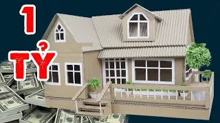 Làm Nhà Bằng Giấy - Tự Làm Ngôi Nhà Bằng Bìa CARTON (house with paper)# 4