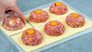 No one will guess how you cooked it! Quick appetizer with minced meat