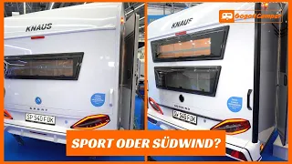 Südwind oder Sport? Der Knaus 540 FDK Wohnwagen-Vergleich - [Modell 2022] | Caravan Salon 2021
