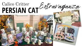 So many PERSIAN CATS! Unboxing Calico Critters halloween, caroling, embroidery, Liberty & more sets!