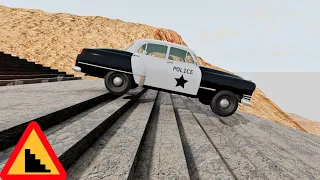 Cars Vs Stairs [4] ▶️ BeamNG DRIVE Realistic Car Crash