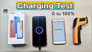 Redmi 9 Charging Test With Box Charger || 0 to 100% , Heating Test🔥