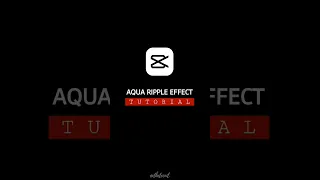 Aqua Ripple Effect (Water Effect) in Capcut #shorts