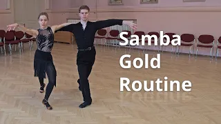Samba Gold Level Choreography | Promenade to Counter Promenade Run, Rolling Off The Arm