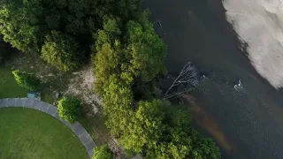 Drone Exploring the Leaf River