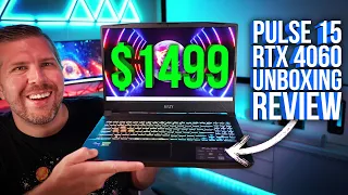 MSI Pulse 15 Unboxing Review! QHD, RTX 4060, $1499! 10+ Game Benchmarks! Display Test, More!