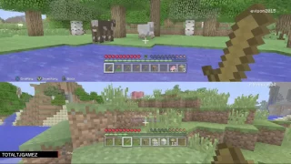 Minecraft Splitscreen Survival I No Commentary I Diamonds Already I #1 I W/ Totaltj Gamez