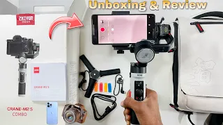 Zhiyun Crane M2 S unboxing and review smartphone and camera gimbal