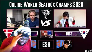 (REACTION) KBA vs DICE | Online World Beatbox Championship Loopstation Battle | 1/4 FINAL