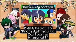 ✨BNHA/MHA React to "From Aphmau to Cartoon in Minecraft"✨ [Adopted Au by Aizawa]