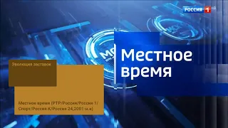 Эволюция заставок "Местное время" (РТР/Россия/Россия 1/Спорт/Россия 2/Россия 24,2001-н.в)