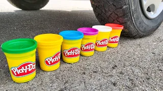 Crushing Crunchy and Soft Things by Car - Play Doh vs. Car