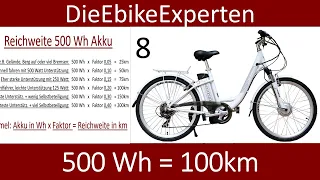 E bike Akku 500 Wh Reichweitenrechner