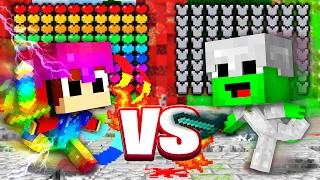 Baby JJ got Rainbow POWER Armor and Fight Battle vs Mikey in Minecraft Challenge? - Maizen