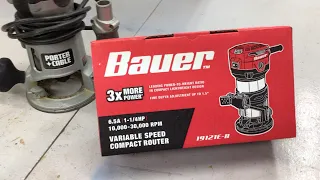 Bauer 6.5 Amp Variable Speed Compact Router / Honest Review, Lots of Power!