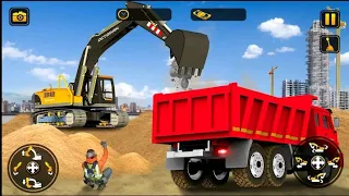 City Construction simulator 2021 - Excavator Loading Sand Into Dump Truck - Android Gameplay