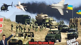 Ukrainian War | Ukrainian Commando and Helicopter Attack on Russian Military Base & tanks | Gta 5