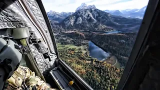 Army CH-47F Chinook High Altitude Training In Bavarian Alps