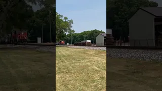 Rare Canadian National locomotives on old B&O railroad