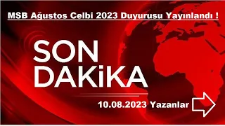 Askerlik MSB Ağustos Celbi 2023 Duyurusu | Mehmetçiğin Sesi