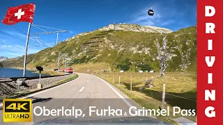 Driving in Switzerland 14: Oberalp, Furka and Grimsel Pass | 4K 60fps