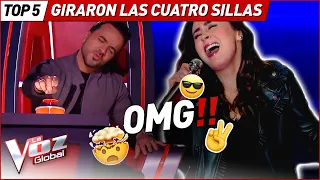 GIRARON TODAS las sillas de los coaches con sus voces en La Voz