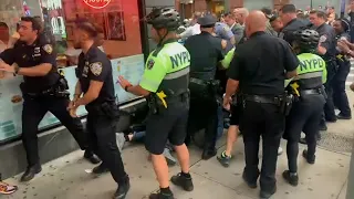 NYC Melee: Large altercation breaks out after cab hits teen