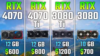 RTX 4070 vs RTX 4070 Ti vs RTX 3080 Ti vs RTX 3080 | Test in 7 Games
