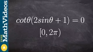 Solve trig equations with cotangent and sine