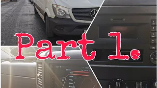 Mercedes Sprinter 2016 Headunit upgrade and glove box removal. Part 1.
